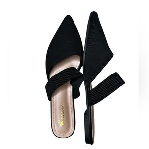 SEMWISS Pointed Toe Mule Flats | Size 10